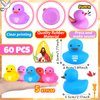 Deekin 60 Pcs Jesus Loves You Rubber Ducks Bulk Jesus Rubber Ducks Christian Ducks Jesus Gifts for Church Religious Christian Events Party Gift Baskets Fillers Reward (2.2 Inch)