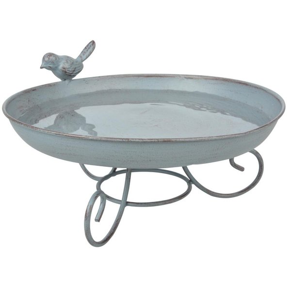 Esschert Design FB401 Series Standing Bird Bath, Grey