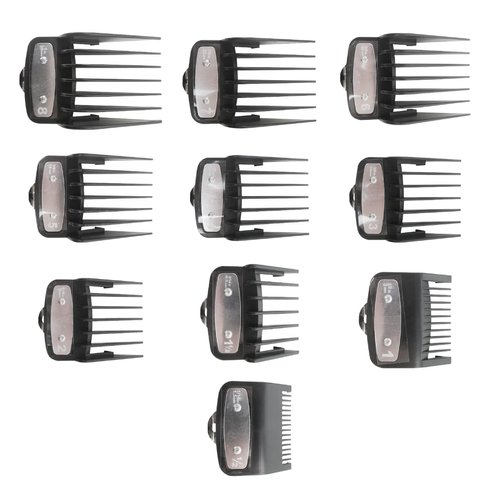 Feuaue New 3170-400 Hair Clipper Guards Guides Set, 10pcs 1/16", 1/8", 3/16", 1/4", 3/8", 1/2", 5/8", 3/4", 7/8" and 1" Cutting Guides for Wahl Babyliss PRO Surker K7S/K9C/K9S
