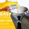 Anaeat Stainless Steel Kitchen Funnel, Multi-Use Premium Metal Food Grade Cooking Funnels with 2 Removable Strainer Filter for Transferring Liquid or Dry ingredients, Oils & 1 Pc Cleaning Brush (5.7")