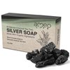 Ameo Life Charcoal Tea Tree Silver Soap with 30 ppm Silver - Naturally Cleanses the Skin, 4 oz Colloidal Silver Soap Bar for Women and Men