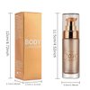 MAEPEOR Body Luminizer 6 Colors Waterproof Smooth Shimmer Face Body Glow Illuminator Non-sticky Liquid Body Highlight Illuminator (30 ML, 05 Champagne Gold)