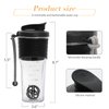 Kuoleopa Shaker Bottle for Protein Mixes，24 oz，Protein Shaker Bottles with Whisk Ball, Mixer Bottle, Protein Bottle,Portable Pre Workout Whey Protein Drink Shaker Cup，Black