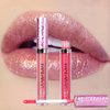 MAEPEOR Metallic Liquid Lipstick 6 Color Metal Diamond Pearl Lipstick Long Wear and Non-stick Cup Mermaid Lip Gloss (Colors 06)