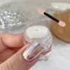 Mirror Effect Chrome Nail Powder,White Pearl Iridescent Aurora Magic Pearlescent Nail Jewelry Glitter Powder Holographic Pigment Pearl Glitter Dust,DIY Nail Art Decorations,3g