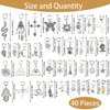 JALANCY 40 Pcs Locs Hair Jewelry Braids Hair Clips Adjustable Hair Cuffs African Style Dreadlocks Hair Beads Butterfly Shell DIY Hair Pendant Charms Hair Decoration for Locs Accessories (Silver)