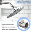 Worldwhere Shower Flow Control Valve, Brass Shut Off Valve for Hand Shower or Fixed Shower Head, G1/2" Shower Pressure Regulator Brushed Nickel