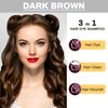Dark Brown Hair Dye Shampoo 3 in 1 Shampoo para canas mujer Hair Color Shampoo for Gray Hair Coverage for Women Men, Semi-Permanent Natural Hair Dye Shampoo