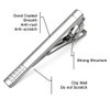 MOZETO Tie Clips for Men, Classic Style Silver Tie Bar Set for Regular Ties Luxury Box Gift Ideas