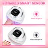 268W UV Nail Lamp, UV Light for Gel Nails with 60pcs Professional Nail Light 4 Timer Setting Nail Dryer for Home Salon Nail Art Tools