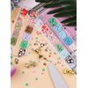 24 Grids Christmas Nail Art Slices, Lorvain 3D Polymer Nail Flakes Snowflake Santa Claus Penguin Flake Nail Art Slime Glitter Cute Nail Charms for Women Girls Face Body Crafting Nail DIY Decor (2 Box)