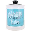 Travel Essentials Piggy Bank & Candy Jar - Our Adventure Fund Travel Vacation Money Jar - Ideal Gift for Men & Women, Bedroom Decor, Beach, Cruise & Roadtrip Essentials