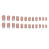 24 Pcs Nude Pink Press on Nails Medium Square - YEFIUO Glitter Fake Nails with Gold Swirl Designs Glue on Nails for Women Full Cover Glitter Sequins Acrylic Artificial False Glue on Nail for Festival