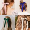 10PCS Silky Satin Hair Bows Hair Clip Ribbon Accessories Ponytail Holder Slides Metal Clips French Barrette Hair Bow for Women Girls Toddlers Teens Kids