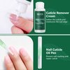 XIFEPFR Cuticle Remover Kit - Cuticle Remover Cream & Cuticle Oil Pen for Soften Moisturize, Cuticle Trimmer/Nipper, Cuticle Pusher and Nail Cotton Pads for Professional Manicure, Gifts for Women