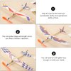 TOYANDONA 5Pcs Rubber Band Powered Aircraft Airplane Model Creative Helicopter for Kids Throwing Glider Airplane Toy for Birthday Party Favor Prize Reward (Random Pattern)