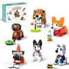 6pack Party Favors Mini Dogs Building- Compatible with Lego Set for Boys 8-14, Adorable Animals Building Sets, Party Favors Birthday Gift for Kids 8-12 (754PCS)