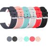FitTurn 6pack Bands Compatible with IP67 Waterproof Sports Tracker Watch Replacement Soft Straps Silicone Watch Band Strap with Quick Release Pins for IP67 Fitness Watch Activity Tracker (SixColors)