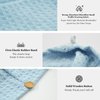 TOCOHO Microfiber Waffle Weave Hair Towel and Bath Wrap Towel Set for Women- Adjustable Soft Shower Body Wraps with Hair Turban, Super Absorbent to Quick Drying Hair and Body (Light Blue)