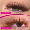 TDANCE Dark Brown Lash Extensions Colored Lash Extensions 0.03/0.05/0.07/0.1/0.15mm C/CC/D/DD/J/B/L Curl Premium Brown Eyelash Extensions Salon Use (Dark Brown,0.15-D,8-15mm)
