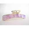 Generic Long gold metal and lavender purple pink marbled acrylic hair claw clip
