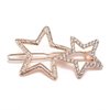 2Pcs Silver Hollow Star Hair Clips, Non-Slip Metal Geometric Hairpin, Elegant Rhinestone Hair Barrettes for Women Lady Girls Styling Hair Accessories Clips and Barrettes