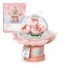MEIEST Flower Building Blocks Set with Dust-Proof Dome,Simulation Bouquet for Valentine's Day,Bonsai Building Bricks Toys,Home Decor (Pink)
