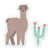 Cute Alpaca and Cactus Set - 12" Vinyl Stickers Waterproof Decals