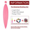 Pink Braiding Hair Pre-Stretched 32inch 3 Packs Braiding hair Extensions Synthetic Crochet Braids, Hot Water Setting Professional Soft Yaki Texture. (32inch(3Packs),Pink#)