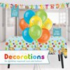 CoComelon Party Supplies | CoComelon Birthday Party Supplies | CoComelon Backdrop | CoComelon Party Decorations Girls Boys 1st 2nd Backdrop, Balloons, Tablecloth, Plates, Napkins, Forks, Sticker