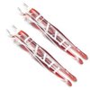 LUXXII (4 Pcs) Practical Nail Art Tools Pedicure Cuticle Trimmer Remover Pusher Dead Skin Callus Removal Fork Brown (A)