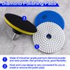 SPEEDWOX 14 Packs 4 Inch Diamond Polishing Pads 12PCS Wet/Dry Polish Pad Kit Stone Trimming and Polishing Disc for Drill Grinder Polisher 50-8000 Grit Pads for Granite Marble Stone Concrete Countertop