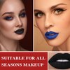 WYBLZPXZ 3Pcs Dark Red Black Purple Blue Matte Liquid Lipstick Sets,Matte Lipstick Lip Stain Long Lasting Waterproof Non-stick Cup Smudge Proof DNM Matte Lip Stick GLoss Makeup Set for Women（G