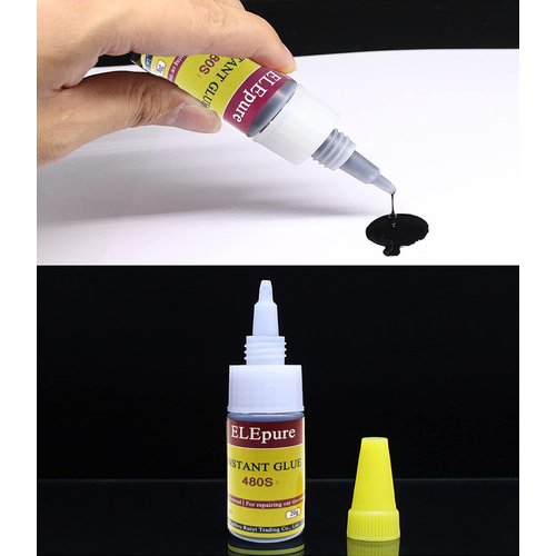 Black Tire Repair Glue Rubber Strong Adhesive Bonding for Sidewall Gash Dent Instant Super Glue for Off-Road Car Motorcycle Truck Tractor, 20g 0.7oz