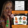 JCFIRE Luminous Halloween Temporary Tattoos for Kids, Glow in Dark Tattoos, Individually Wrapped Sheets Halloween Gifts Halloween Party Favors Birthday Party Decorations Supplies Goodie Bag Fillers