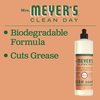 MRS. MEYER'S CLEAN DAY Liquid Dish Soap, Biodegradable Formula, Geranium, 16 Fl. Oz