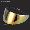 Soman RF-1200 RF 1200 Visor Replacement, X14 Motorcycle Helmet Visor Compatible with RF-1200 CWR-1 X14 Z7 X-Spirit (Gold)