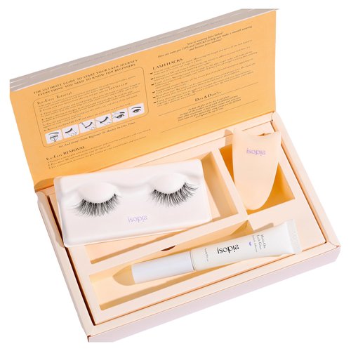 ISOPIA False Eyelashes, Ultra Soft Clear Band Lashes Wispy, Reusable Strip Lashes, Natural Lashes 1s Wearing Starter Friendly Kit (BREATH)