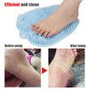 Shower Foot Cleaner Scrubber Massager, Foot Pain Tired Feet Relaxing Acupressure Mat for Shower Floor with Non-Slip Suction Cups, Increase Circulation, Exfoliation (Baby Blue, 10.3 x 9.5 Inches)