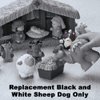 Replacement Part for Fisher-Price Little People Nativity Set - N4630 ~ Black and White Sheep Dog ~ Works with Many Sets