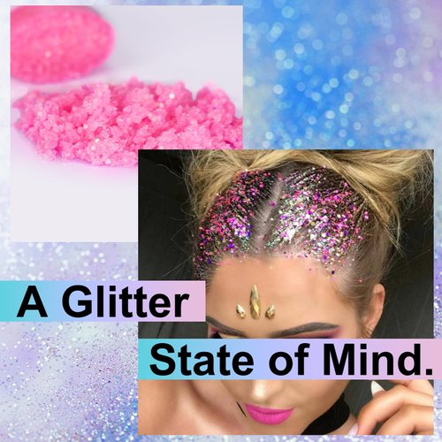 Melemando Body Glitter Stick 7 Colors Holographic Mermaid Sequins Chunky Face Glitter Stick Singer Concerts or Music Festival Rave Glitter Makeup for Face/Body/Hair/Eyes/Lip (02 Pink)