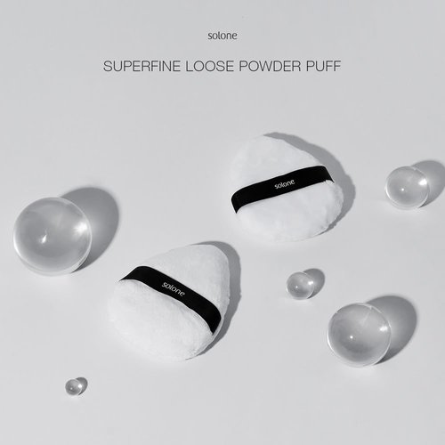 Solone 5Pcs Soft Powder Puff Makeup Sponge With Case - Perfect for Loose and Setting Powder, Foundation, Concealer; Easily Conforms to the Face and Reusable