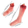 ZeHuoGe 5 PCS Halloween Bloody Body Parts Hands Foot Leg Set Haunted Houses Stage Props Magic Tricks April Fools Props US Delivery