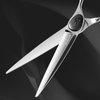 AOLANDUO Barber Scissor (6 Inch)-EXTREMELY SHARP-Offset Design Using Japanese VG10 Stainless Steel Hair Cutting Scissor for Salon Stylists- Smooth Motion Fine Craftsmanship Barber Shears Silver White