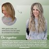 Hetto Blonde Hair Extensions Clip in Human Hair 16 Inch #17/23 Dirty Blonde Highlighted Clip in Hair Extensions Real Human Hair 7pcs 120g Double Weft Clip in Extensions