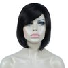 Aimole 8" Short Straight Bob Wigs with Cute Bangs Women Hair Natural Synthetic Wig(4 Dark Brown)