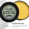 Lucky Franc's Unscented Mustache Wax for Men. Strong Frim Hold Stache Wax For Men's Grooming. All Natural Scent Free Formula With Beeswax And Coconut Oil. USA Made Mustache Styling Wax 2 Ounces
