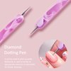 Premium French Gel Acrylic Nail Art Brush & Dotting Tool - Professional Manicure Tool for Detailed Designs, Size #14 & #16, Elegant Pink Marble