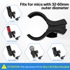 BILIONE 2 Pcs Upgraded Mic Clip Holder, Adjustable Microphone Holder for Microphones with Outer Diameter Between 32mm and 60mm, with 5/8" to 3/8" Screw Adapter