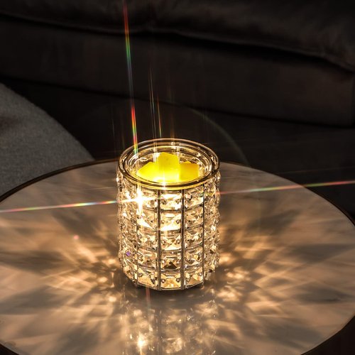 Wrought Iron Crystal Wax Melt Warmer Electric Oil Burner Wax Melt For Home, Kitchen, Living Room, Bedroom, SPA(Silver)